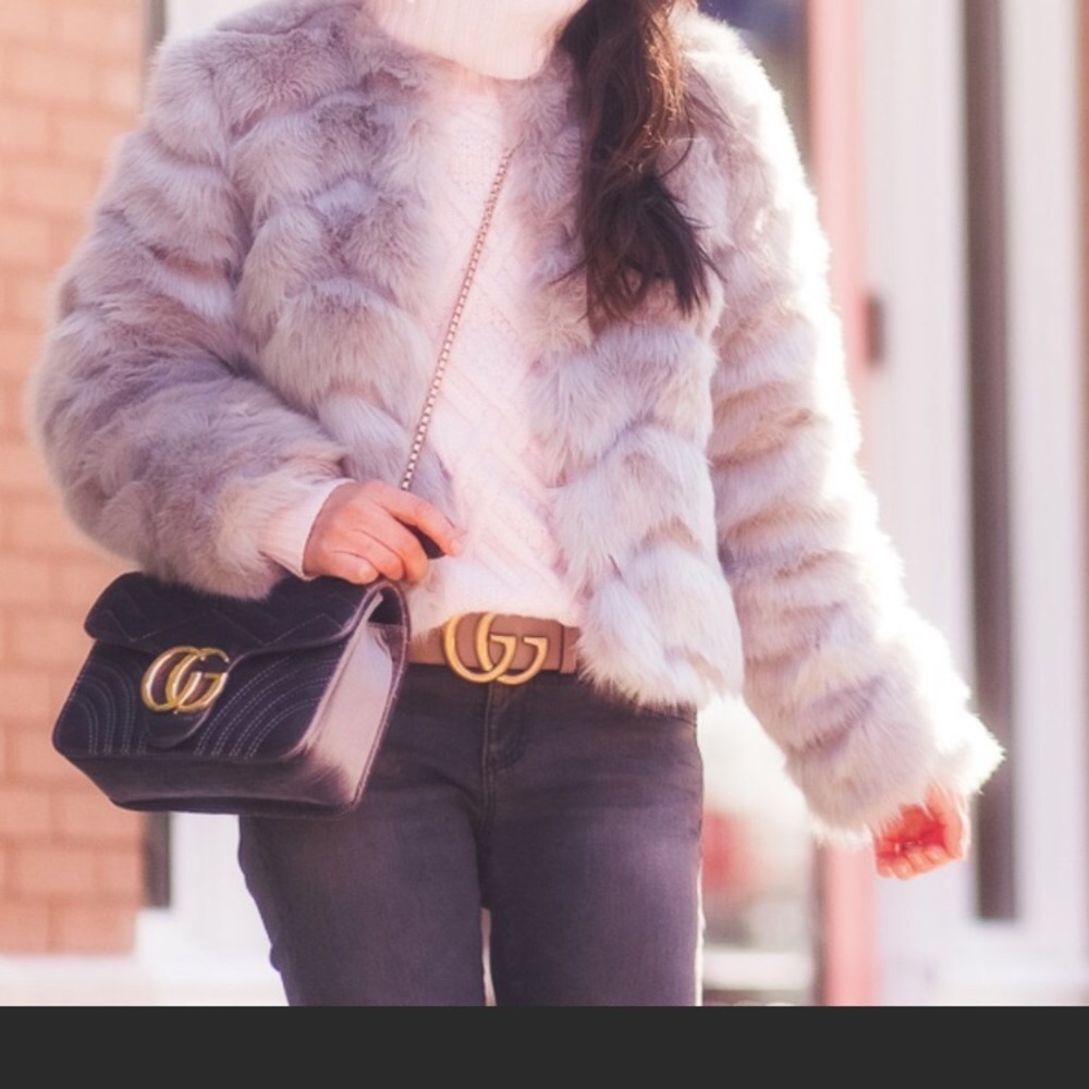 Asos Lavender Faux Fur Jacket